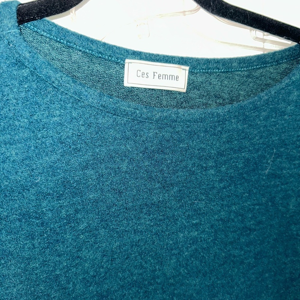 Ces Femme Deep Teal Crew Neck Sweater - Picture 3 of 3